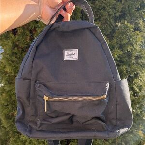 Herschel Supply Co.- Black Backpack with Gold Accents